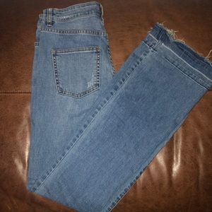 Light blue billabong high waisted flare jeans